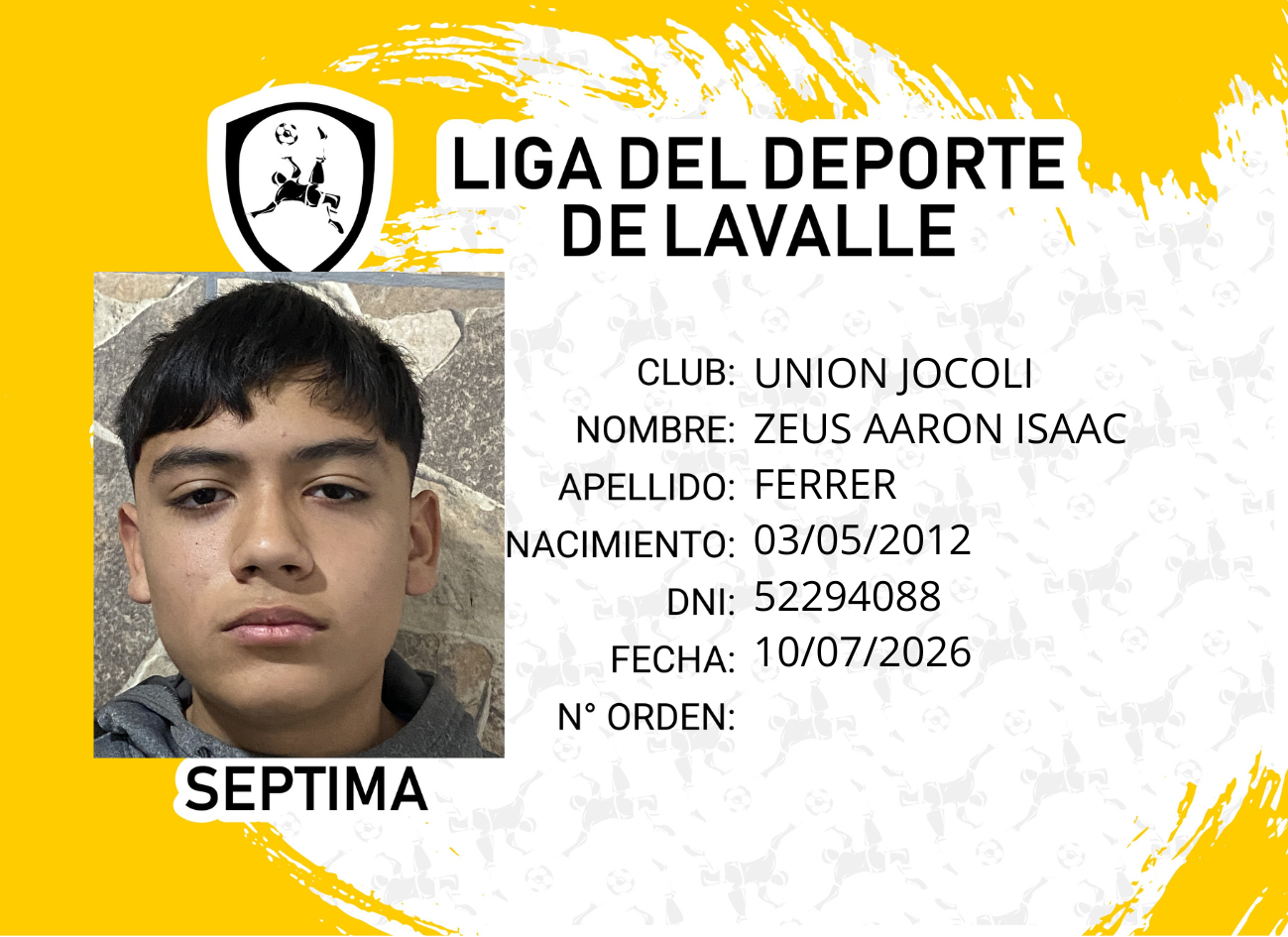 Foto carnet FERRER, ZEUS AARON ISAAC