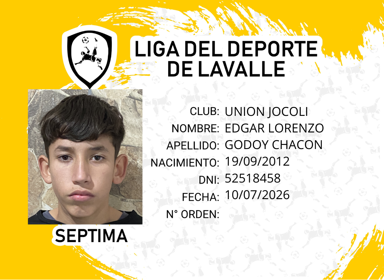 Foto carnet GODOY CHACON, EDGAR LORENZO
