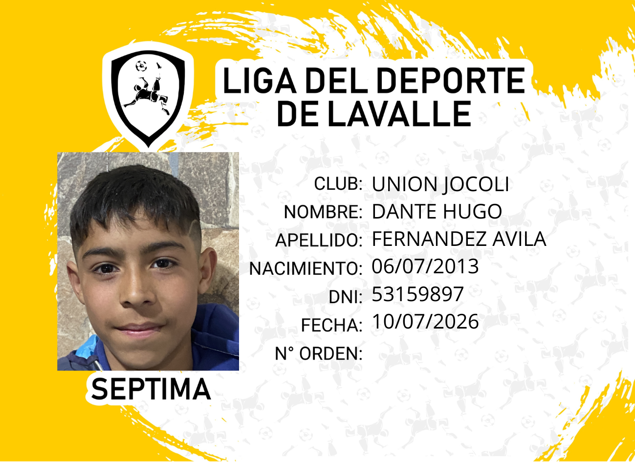 Foto carnet FERNANDEZ AVILA, DANTE HUGO