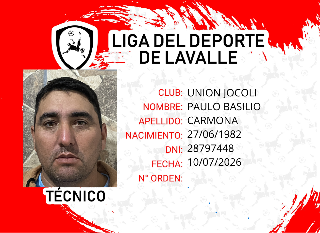 Foto carnet CARMONA, PAULO BASILIO