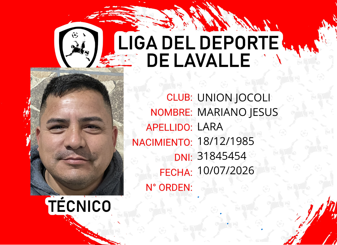 Foto carnet LARA, MARIANO JESUS