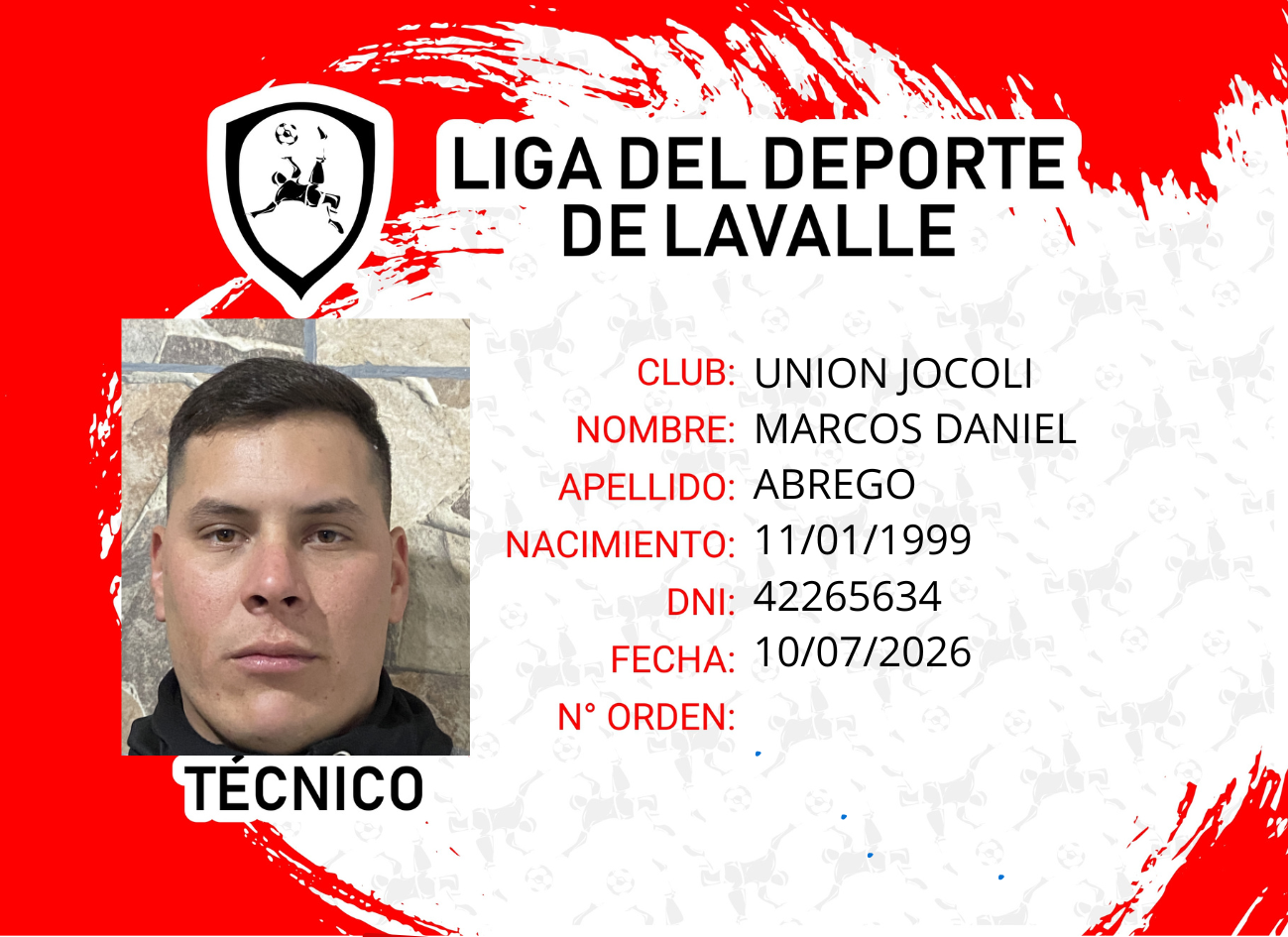 Foto carnet ABREGO, MARCOS DANIEL