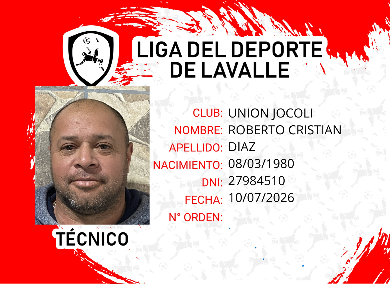 Foto carnet DIAZ, ROBERTO CRISTIAN