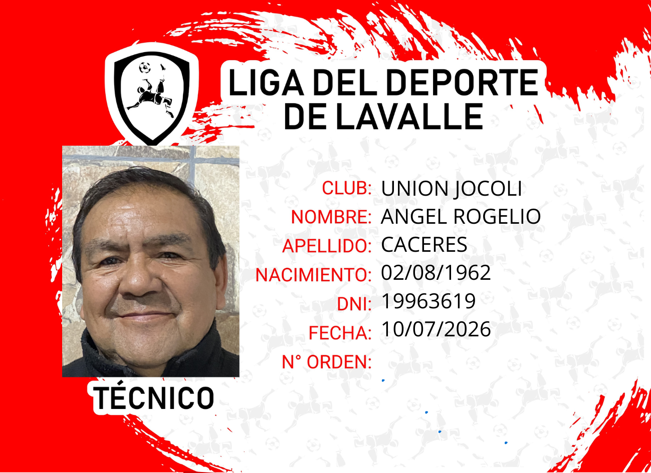 Foto carnet CACERES, ANGEL ROGELIO