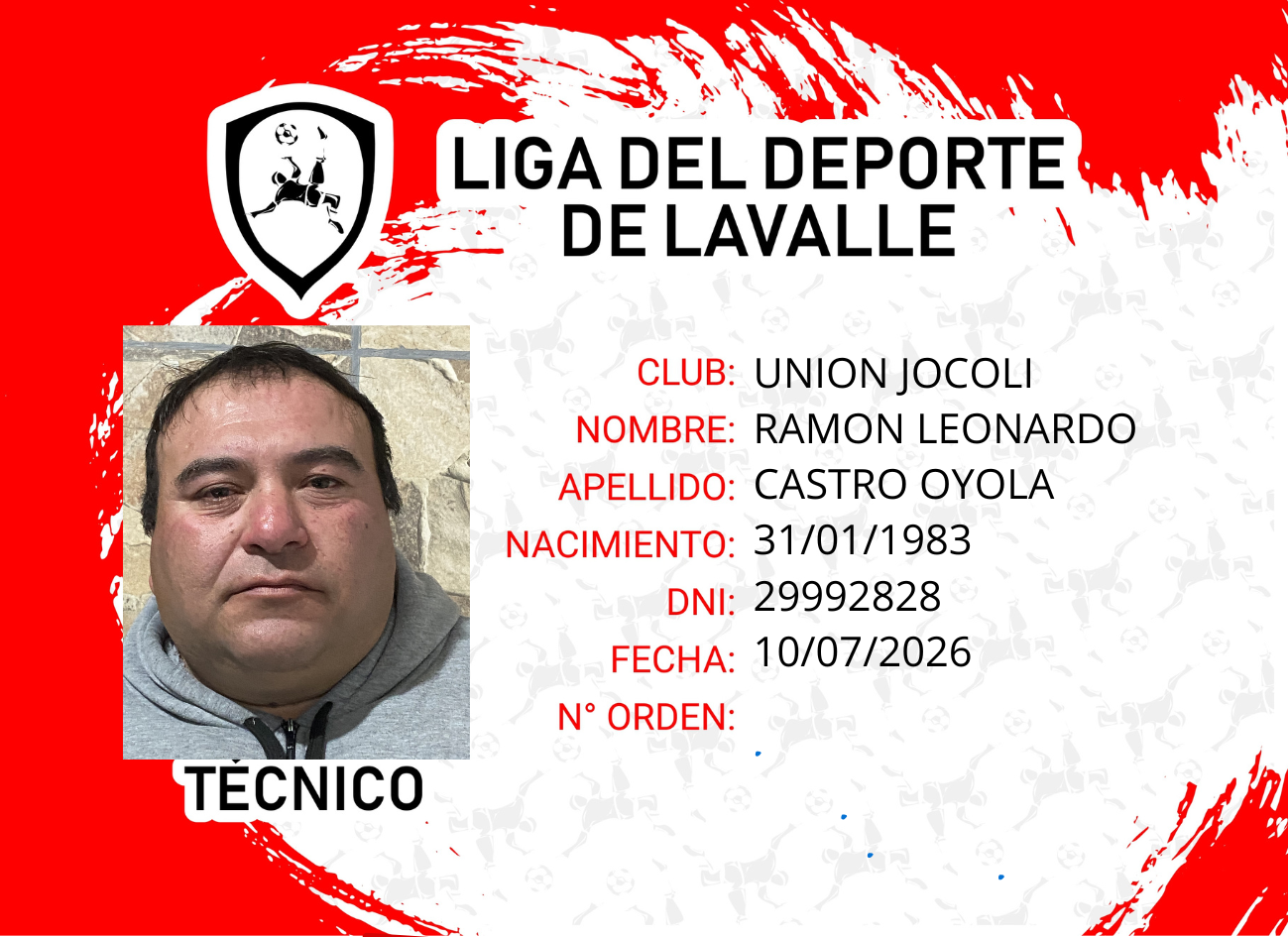 Foto carnet CASTRO OYOLA, RAMON LEONARDO