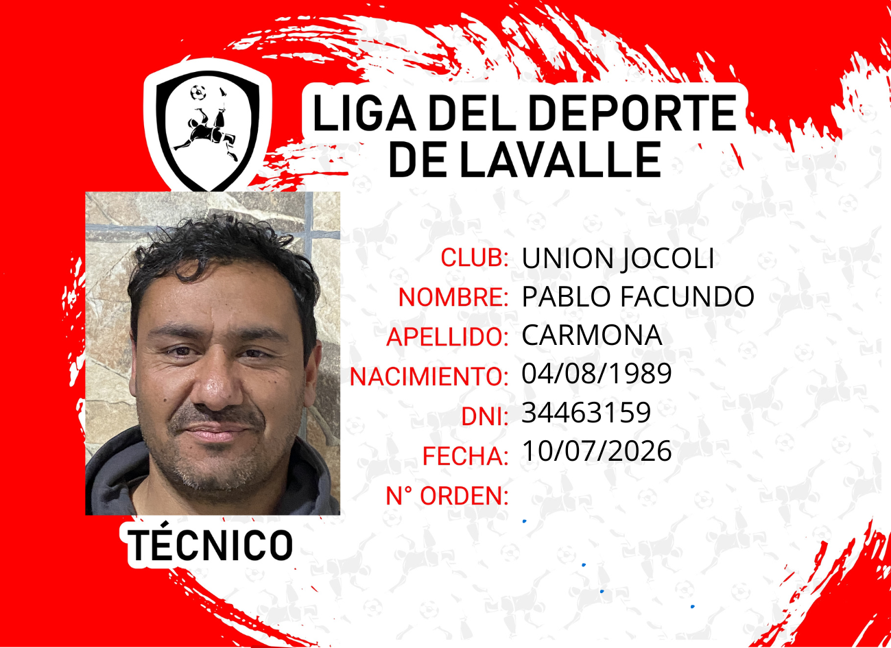 Foto carnet CARMONA, PABLO FACUNDO