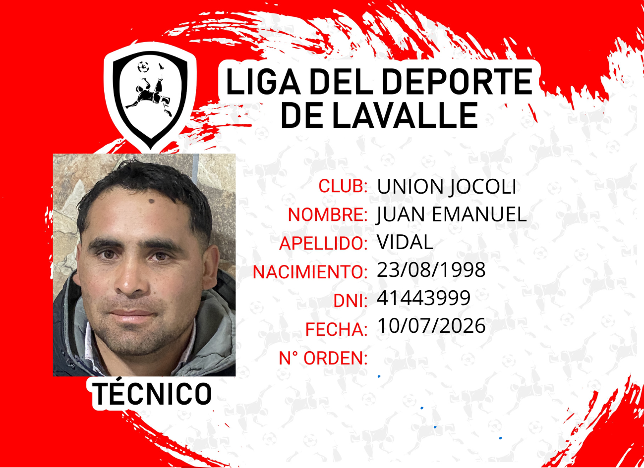 Foto carnet VIDAL, JUAN EMANUEL