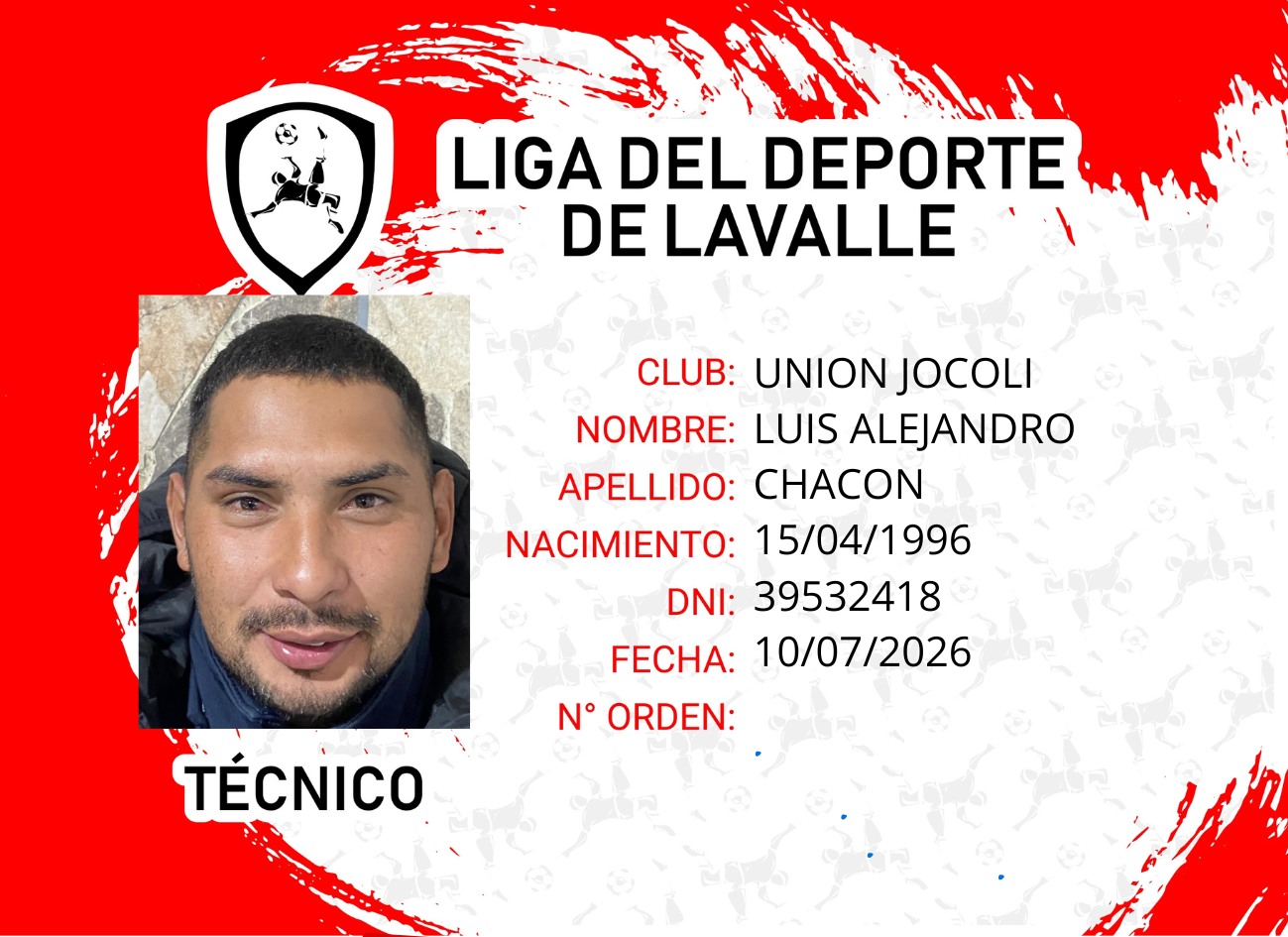 Foto carnet CHACON, LUIS ALEJANDRO