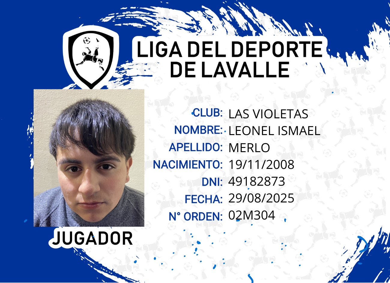 Foto carnet MERLO, LEONEL ISMAEL