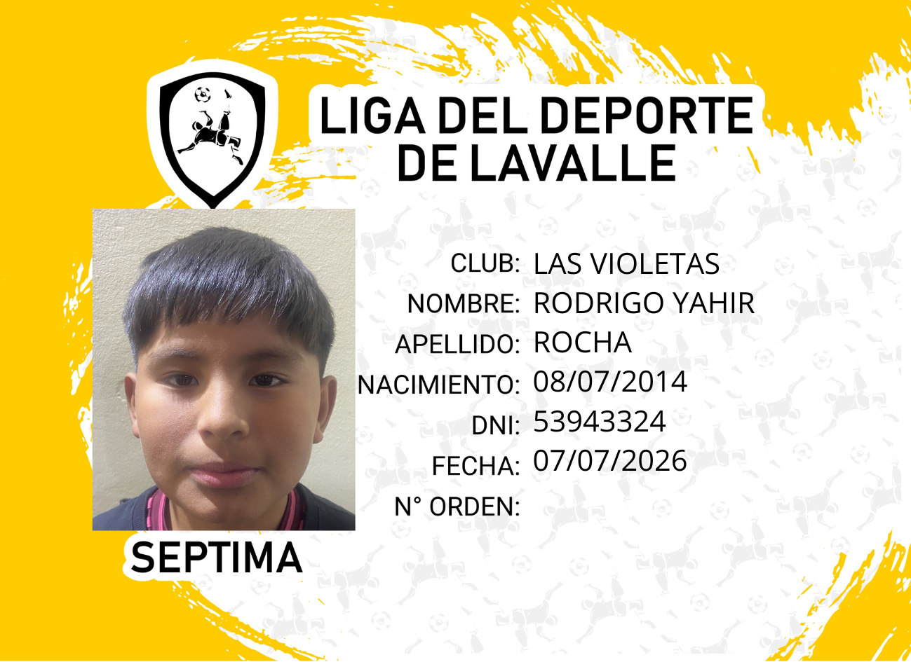 Foto carnet ROCHA, RODRIGO YAHIR