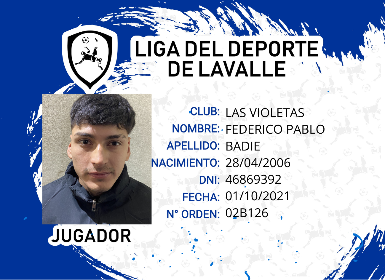 Foto carnet BADIE, FEDERICO PABLO