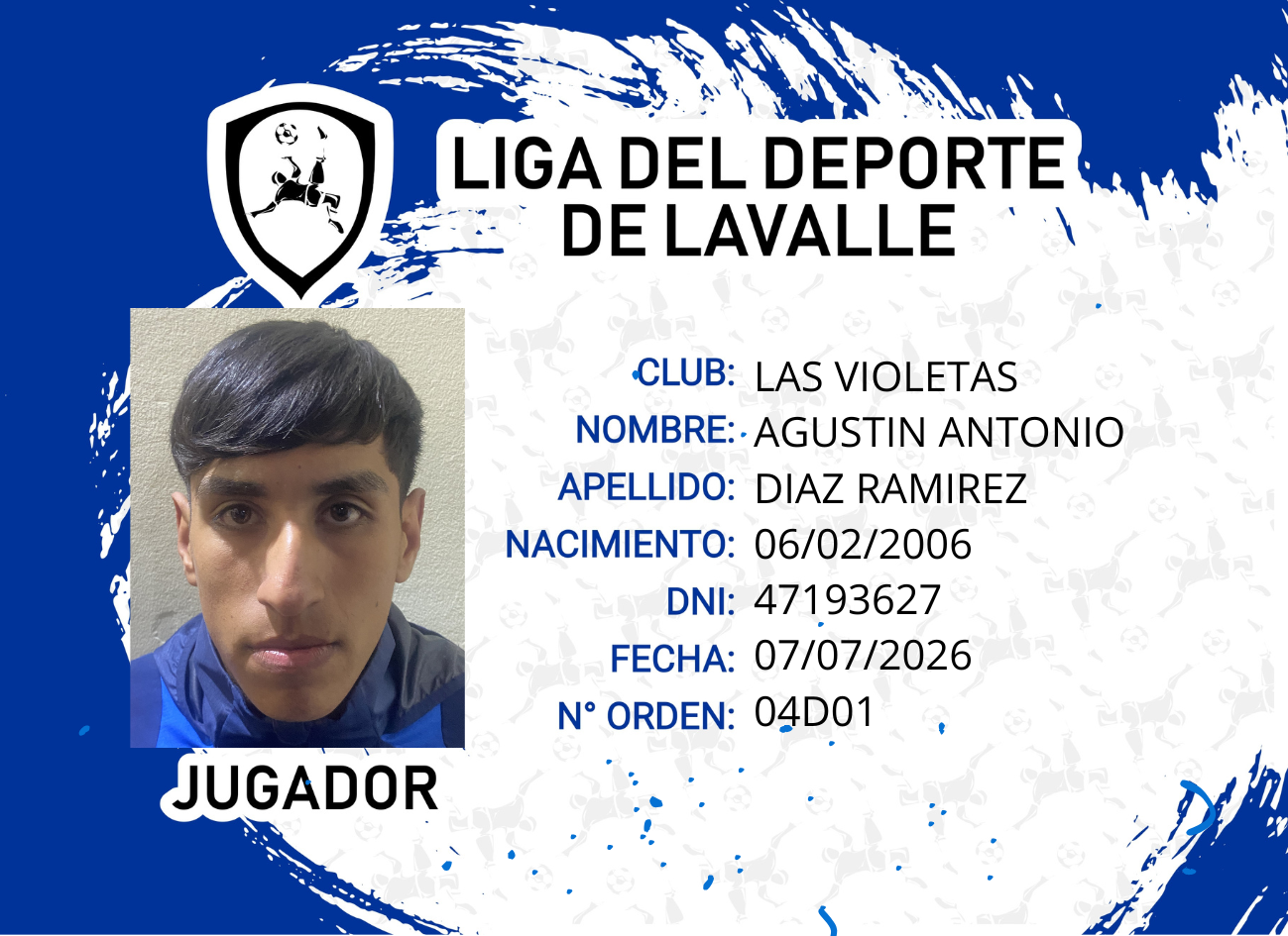 Foto carnet DIAZ RAMIREZ, AGUSTIN ANTONIO