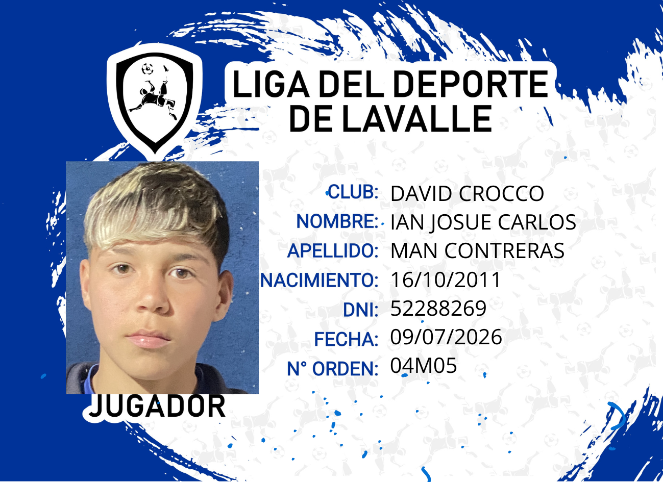 Foto carnet MAN CONTRERASIAN JOSUE CARLOS