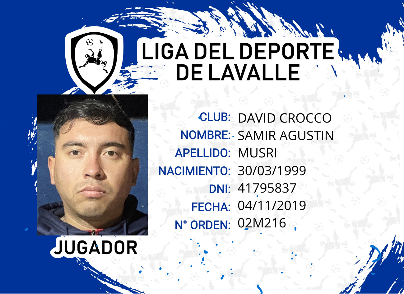 Foto carnet MUSRI SAMIR AGUSTIN 