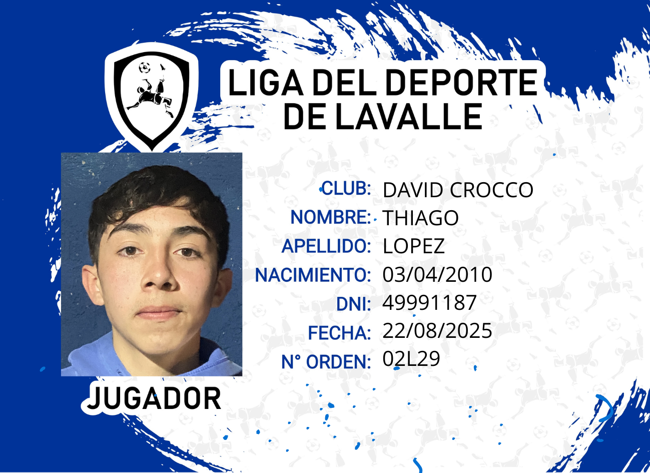 Foto carnet LOPEZ THIAGO 