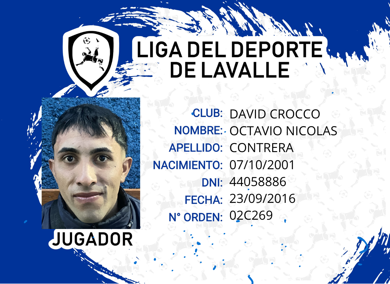 Foto carnet CONTRERA OCTAVIO NICOLAS