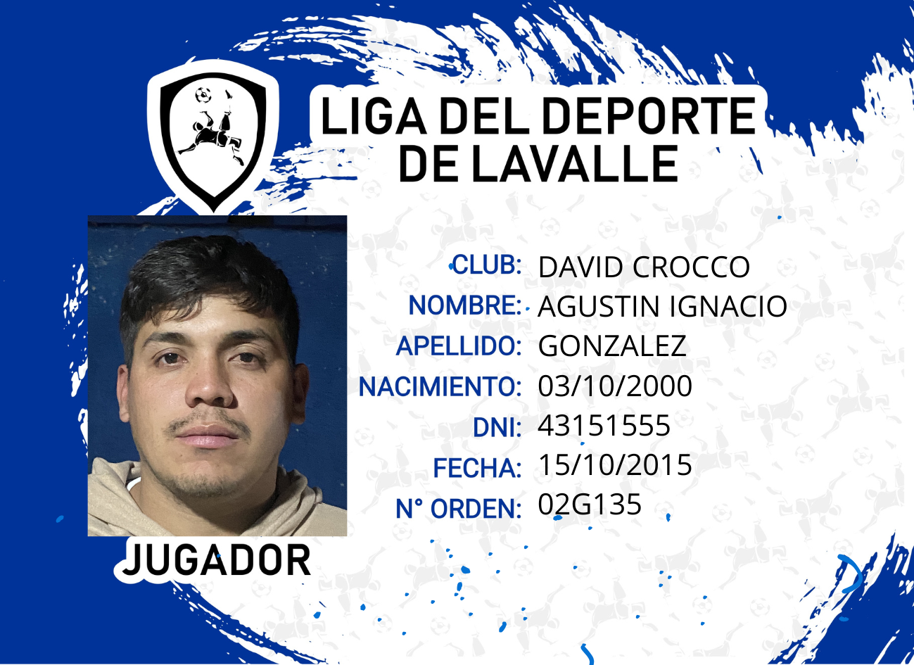 Foto carnet GONZALEZ AGUSTIN IGNACIO