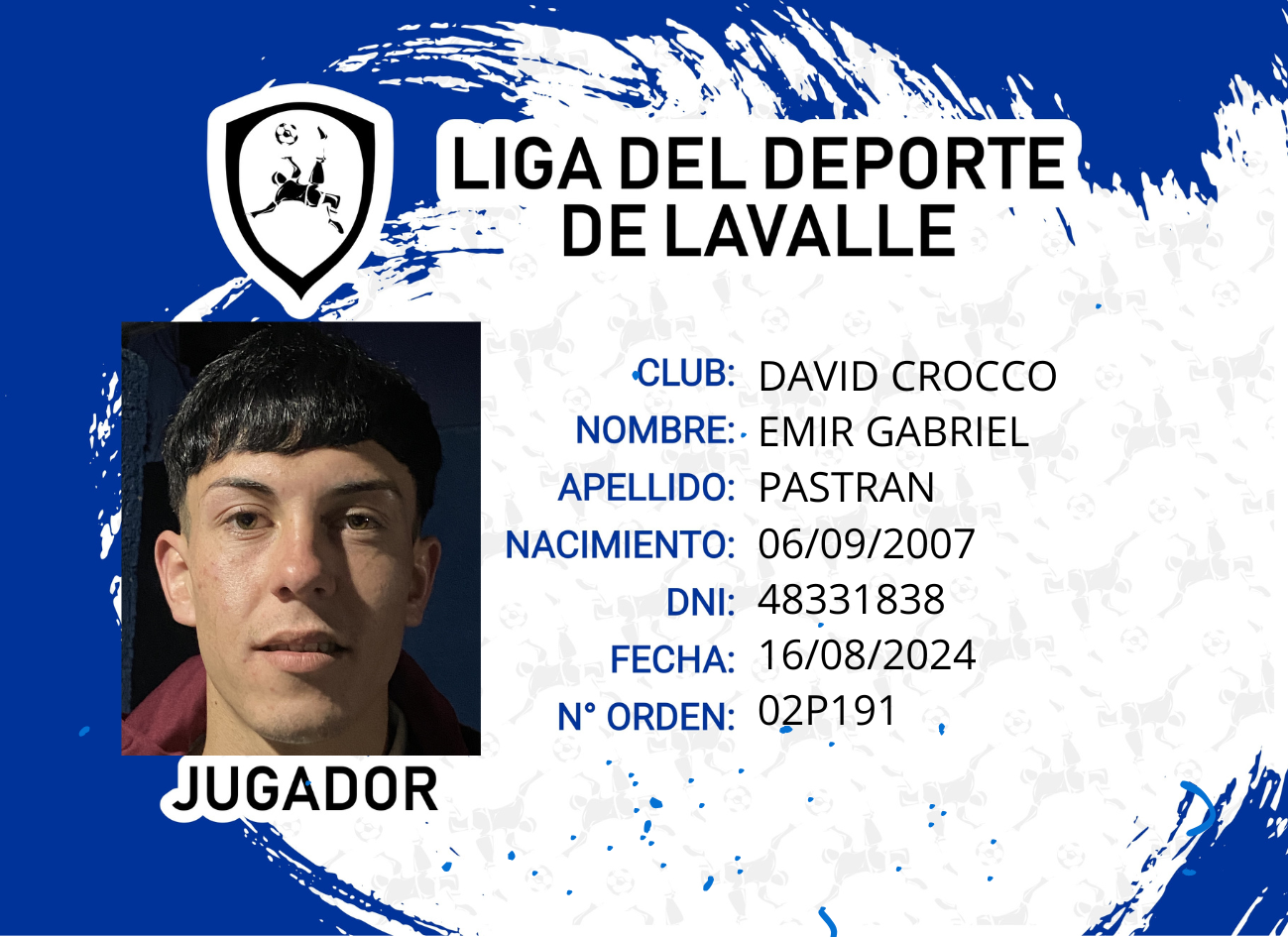 Foto carnet PASTRAN EMIR GABRIEL