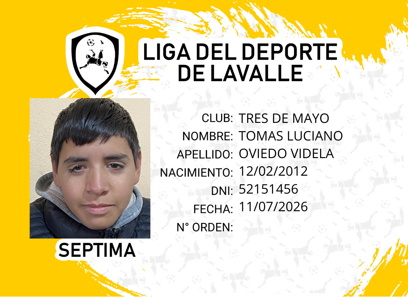 Foto carnet OVIEDO VIDELA, TOMAS LUCIANO
