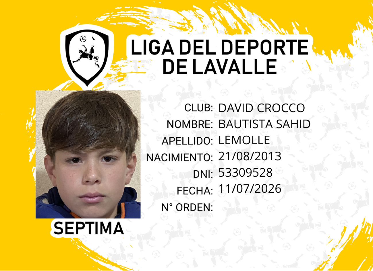 Foto carnet LEMOLLE, BAUTISTA SAHID