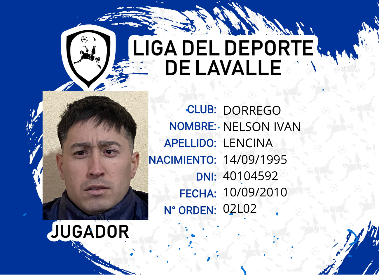 Foto carnet LENCINA, NELSON IVAN