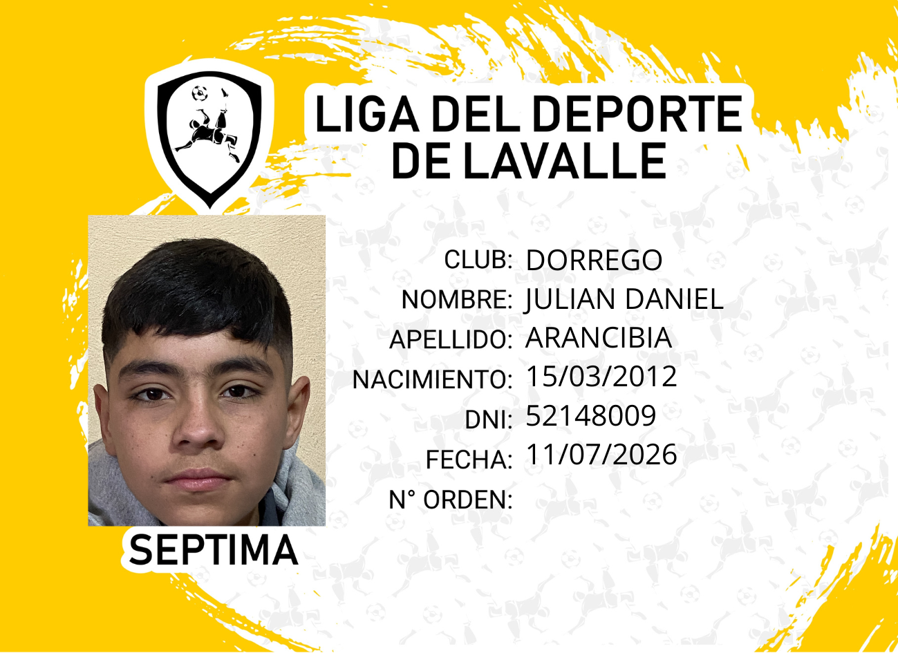 Foto carnet ARANCIBIA, JULIAN DANIEL