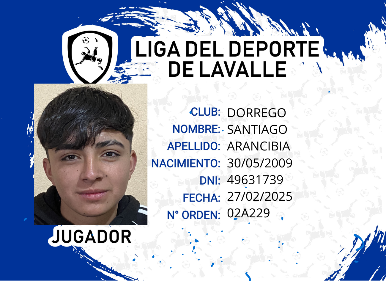 Foto carnet ARANCIBIA, SANTIAGO