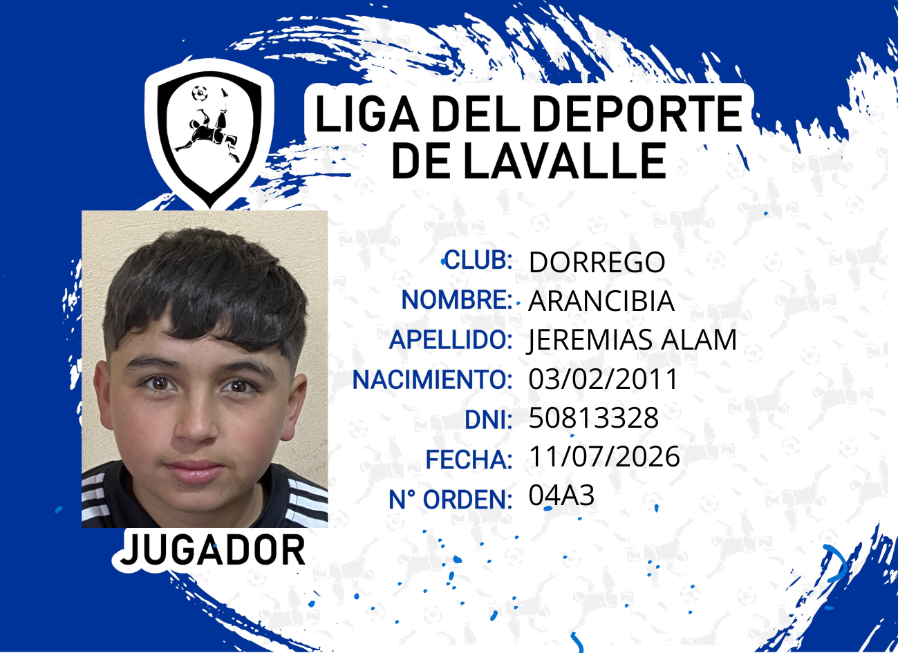 Foto carnet ARANCIBIA, JEREMIAS ALAN