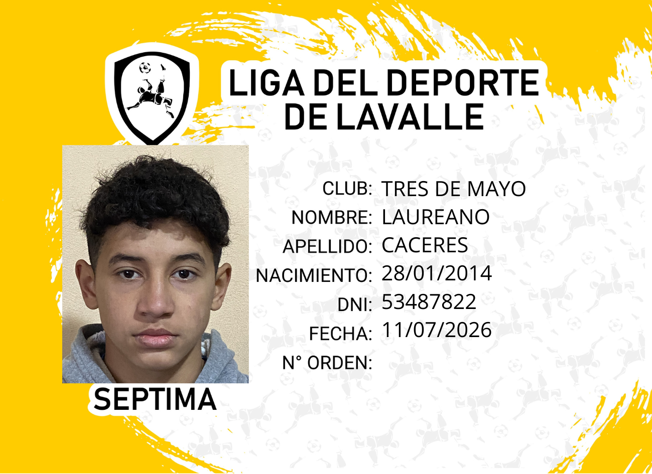 Foto carnet CACERES, LAUREANO