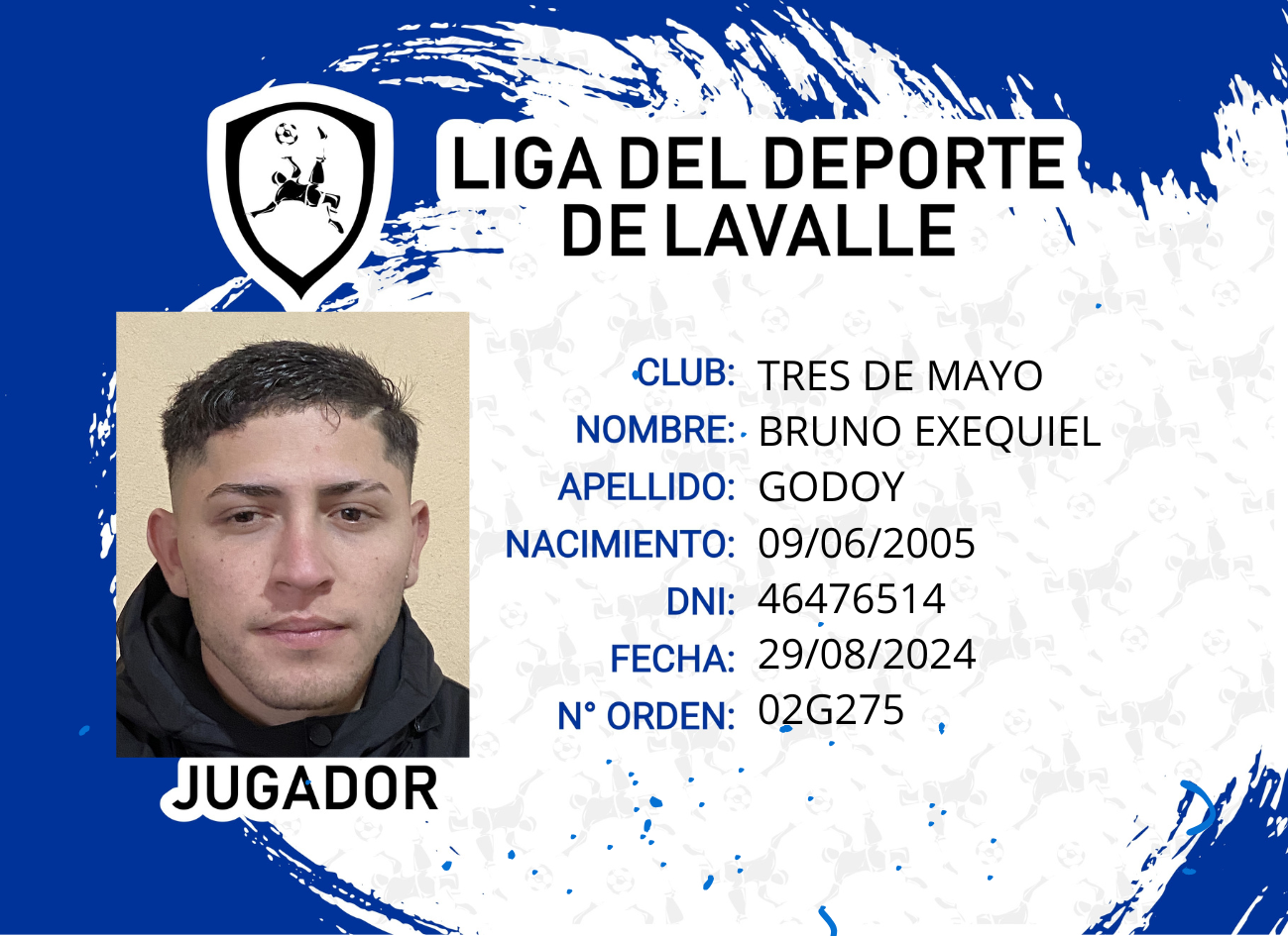 Foto carnet GODOY, BRUNO EXEQUIEL
