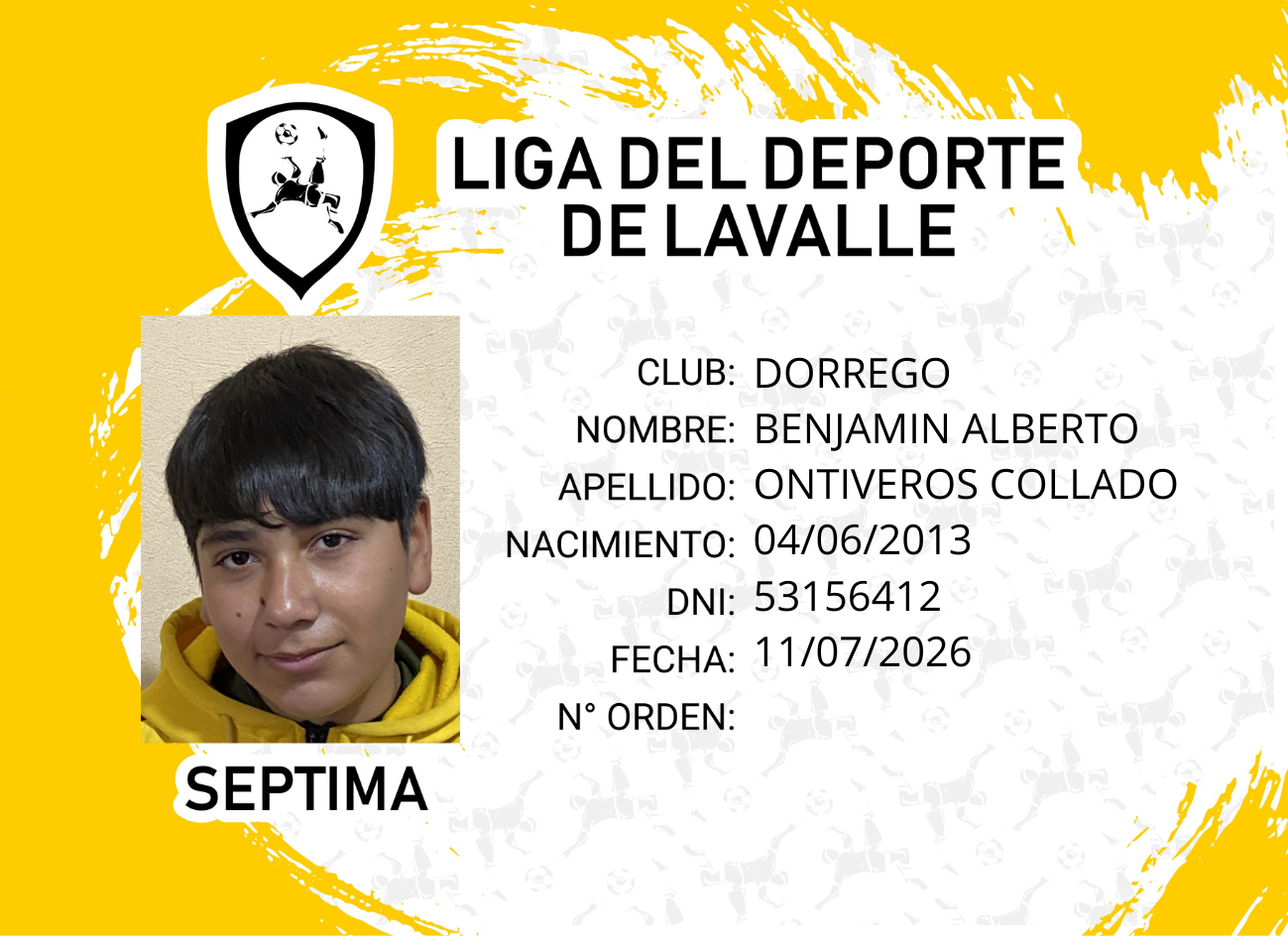 Foto carnet ONTIVEROS COLLADO, BENJAMIN ALBERTO