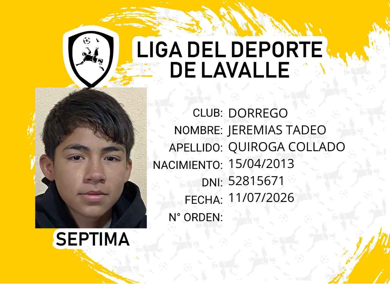 Foto carnet QUIROGA COLLADO, JEREMIAS TADEO