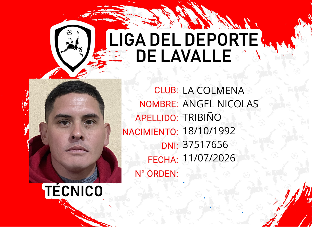 Foto carnet TRIBIÑO, ANGEL NICOLAS