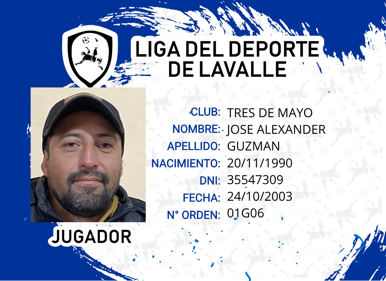 Foto carnet GUZMAN, JOSE ALEXANDER