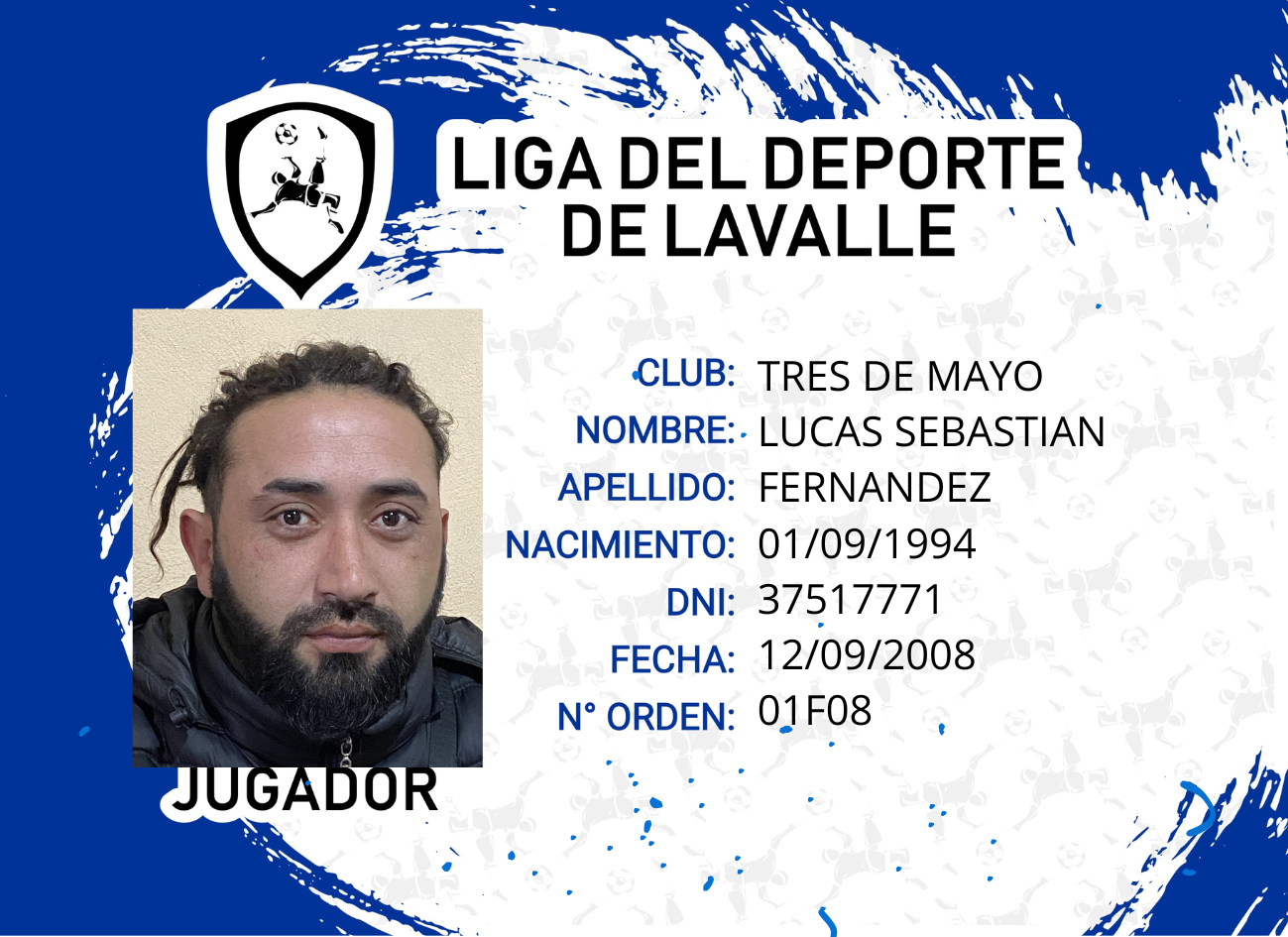 Foto carnet FERNANDEZ, LUCAS SEBASTIAN
