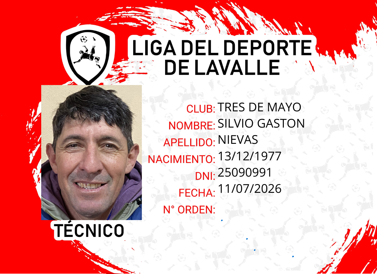 Foto carnet NIEVAS, SILVIO GASTON