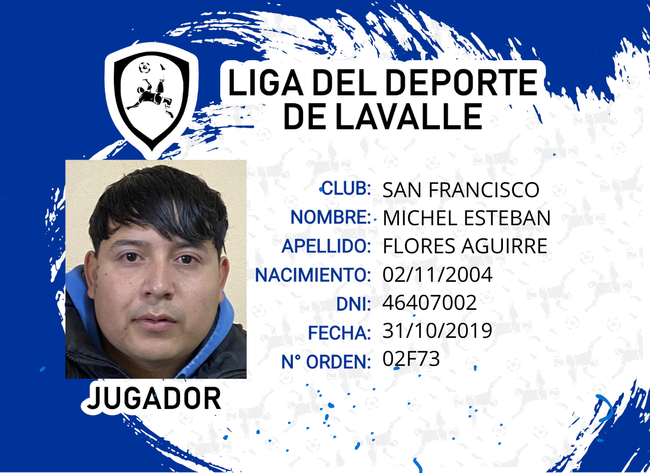 Foto carnet FLORES AGUIRRE, MICHEL ESTEBAN