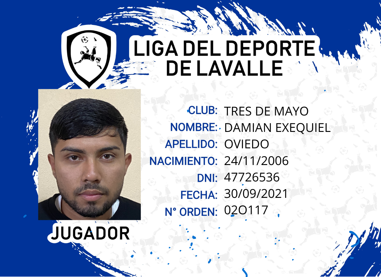 Foto carnet OVIEDO, DAMIAN EXEQUIEL