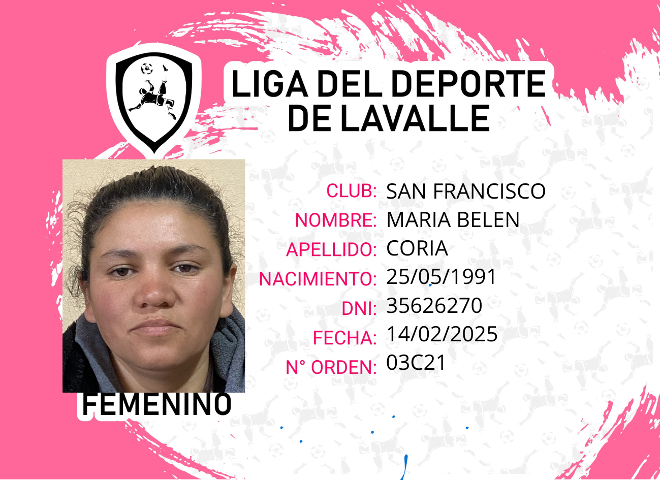 Foto carnet CORIA, MARIA BELEN