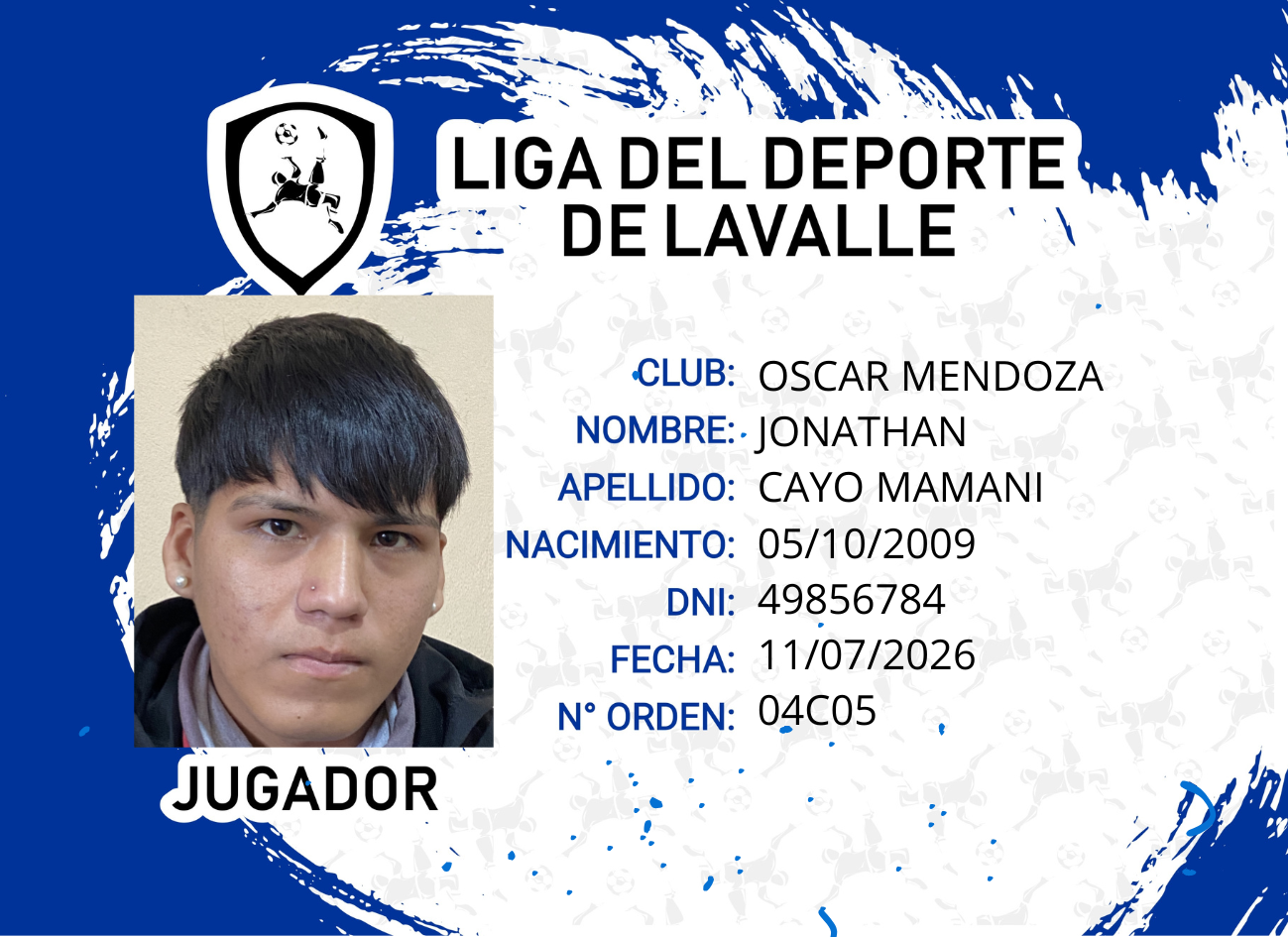Foto carnet CAYO MAMANI, JONATHAN
