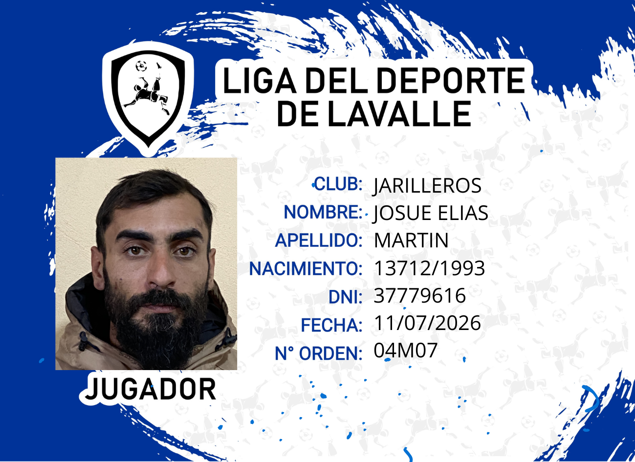 Foto carnet MARTIN, JOSUE ELIAS