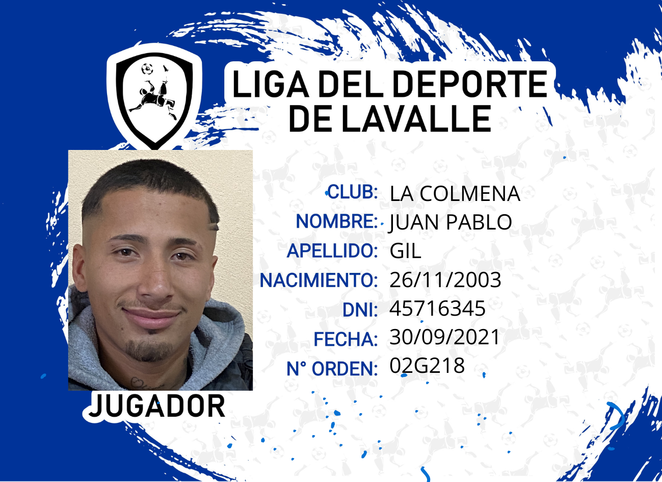Foto carnet GIL, JUAN PABLO