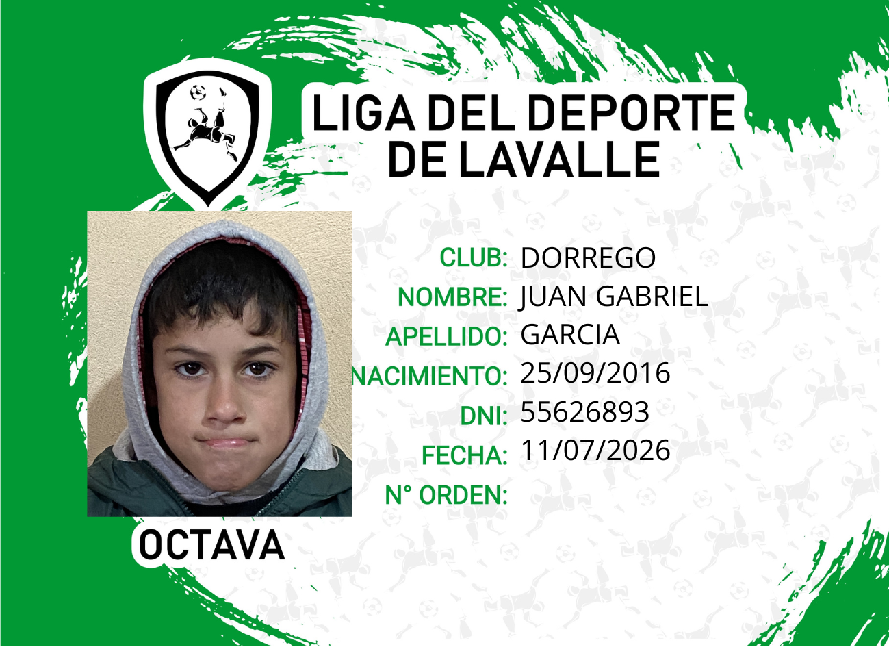 Foto carnet GARCIA, JUAN GABRIEL