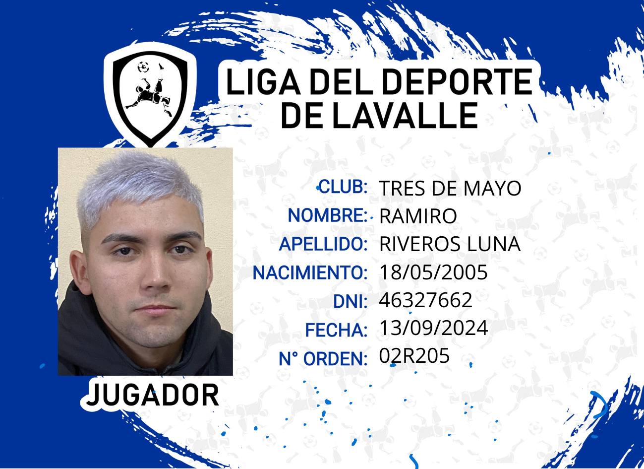 Foto carnet RIVEROS LUNA, RAMIRO