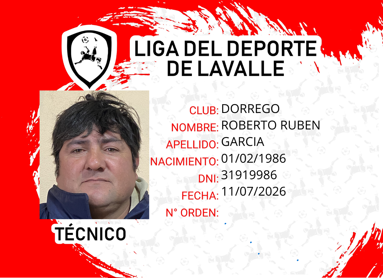 Foto carnet GARCIA, ROBERTO RUBEN