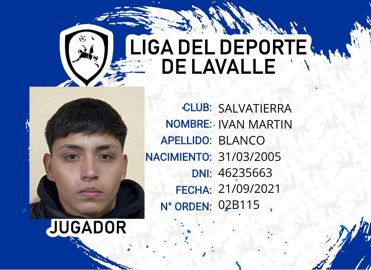 Foto carnet BLANCO, IVAN MARTIN