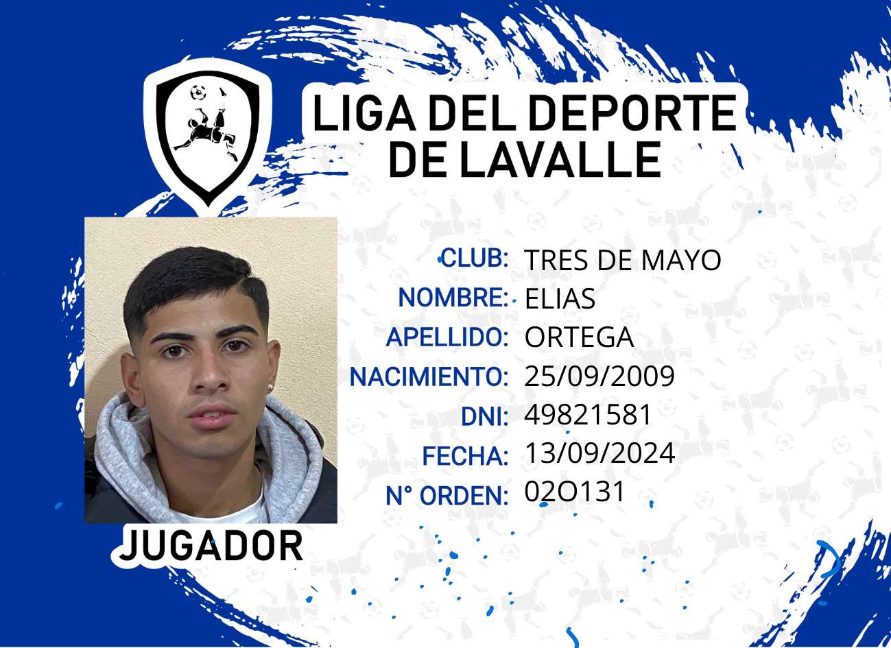 Foto carnet ORTEGA, ELIAS