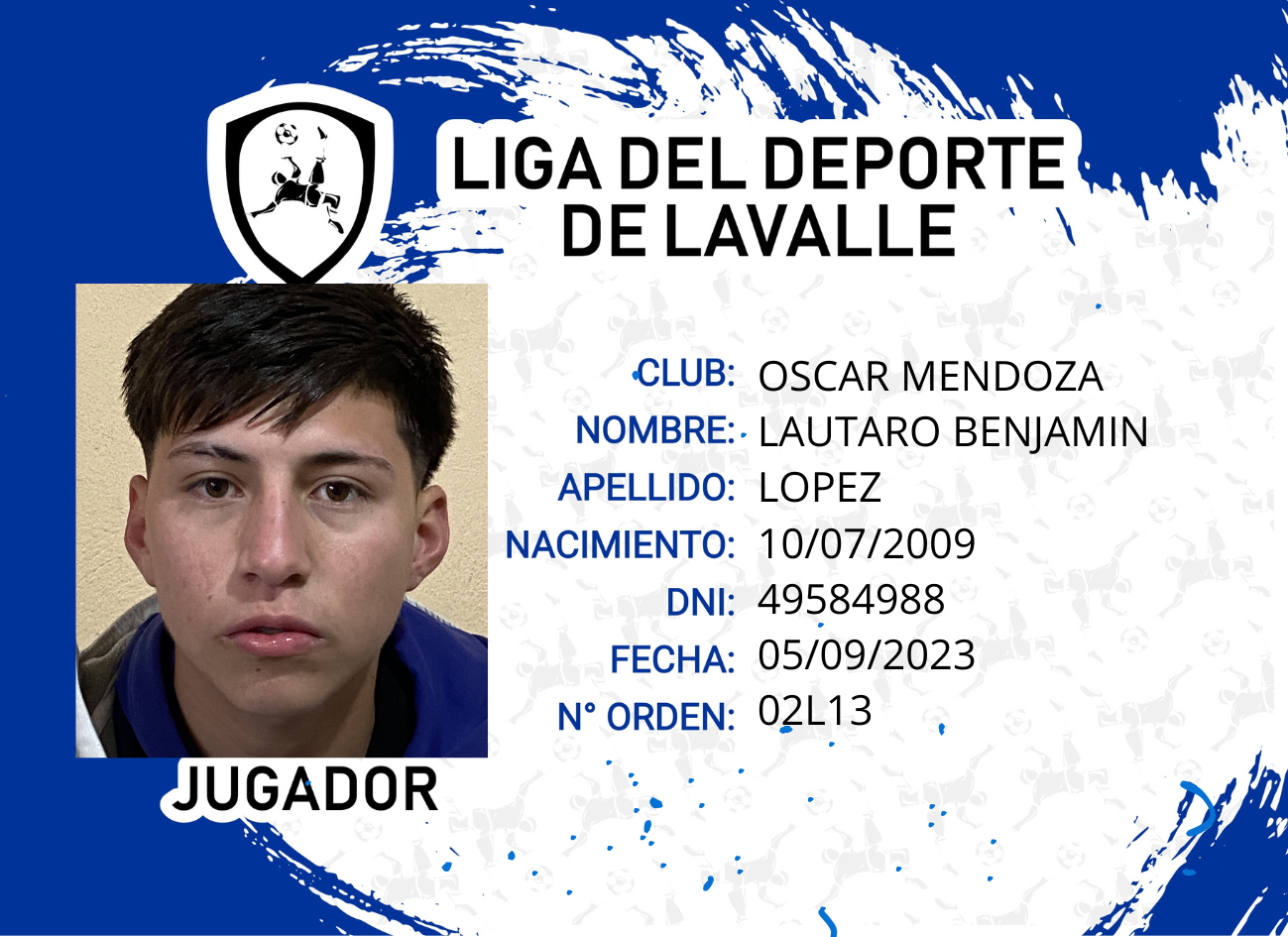 Foto carnet LOPEZ, LAUTARO BENJAMIN