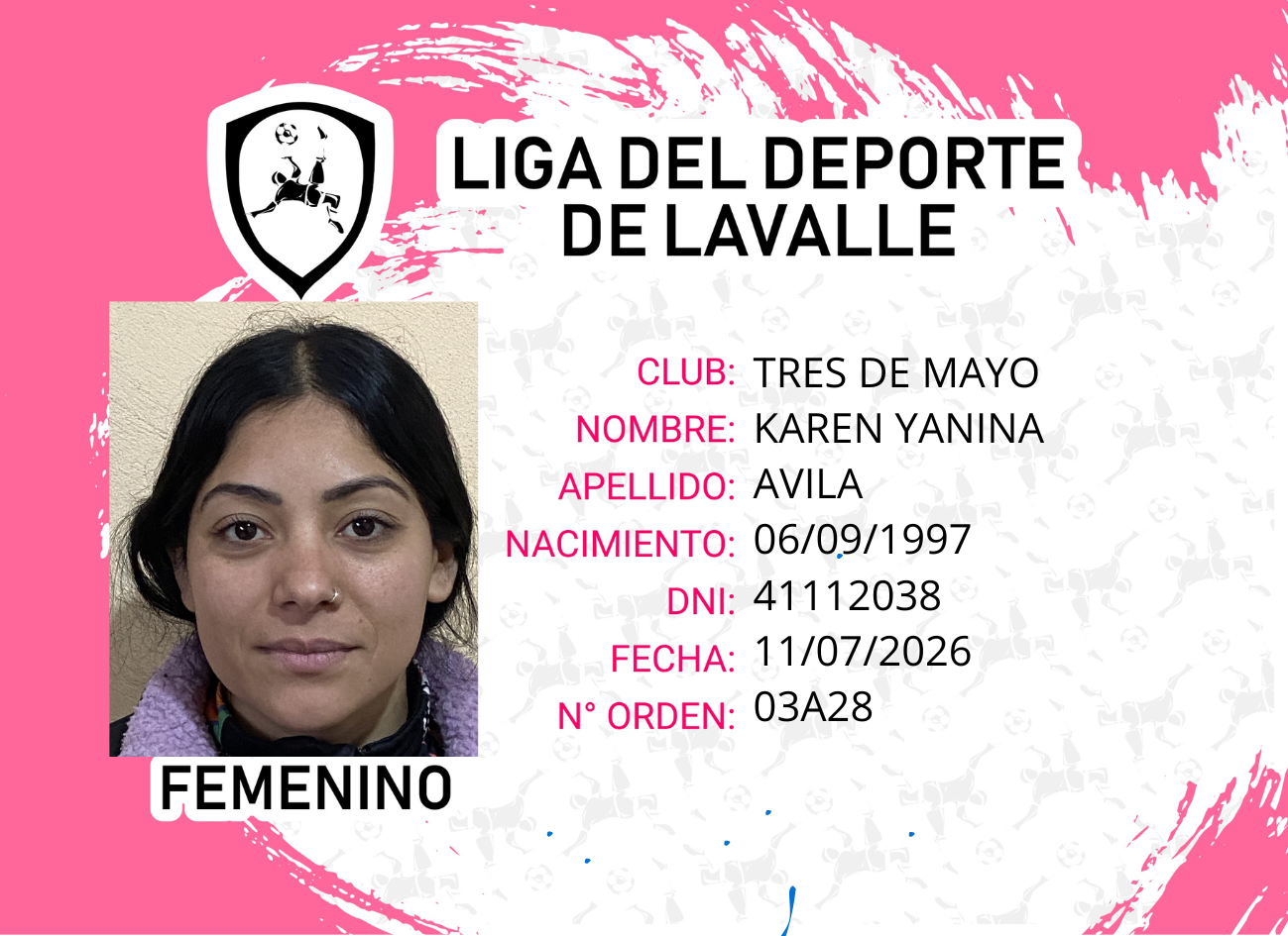Foto carnet AVILA, KAREN YANINA