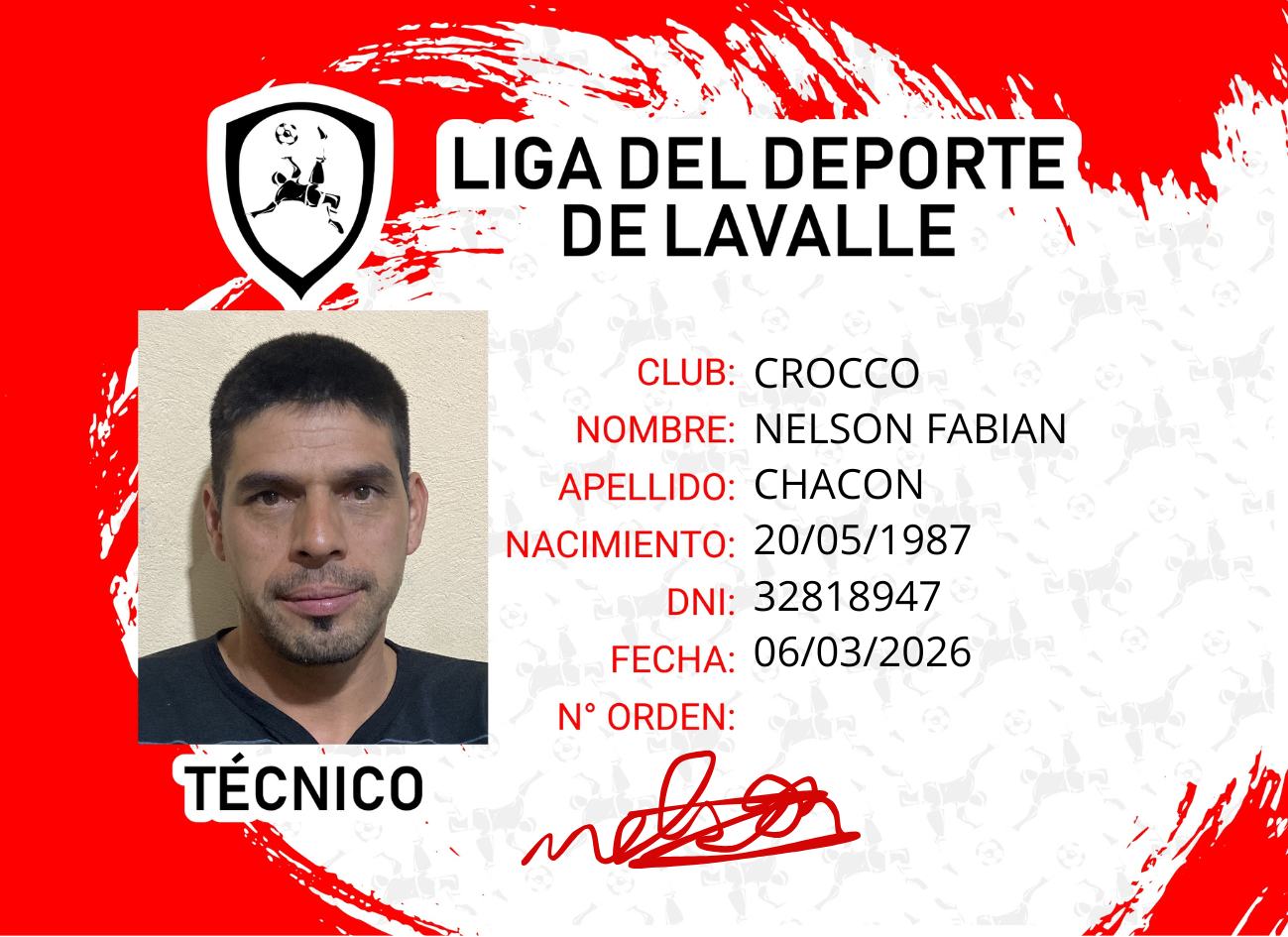 Foto carnet CHACON, NELSON FABIAN